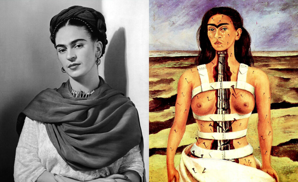 Frida Kahlo y su obra "La columna rota"